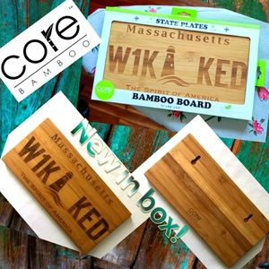 🗺️ New! Wicked Cute Massachusetts Bamboo Board